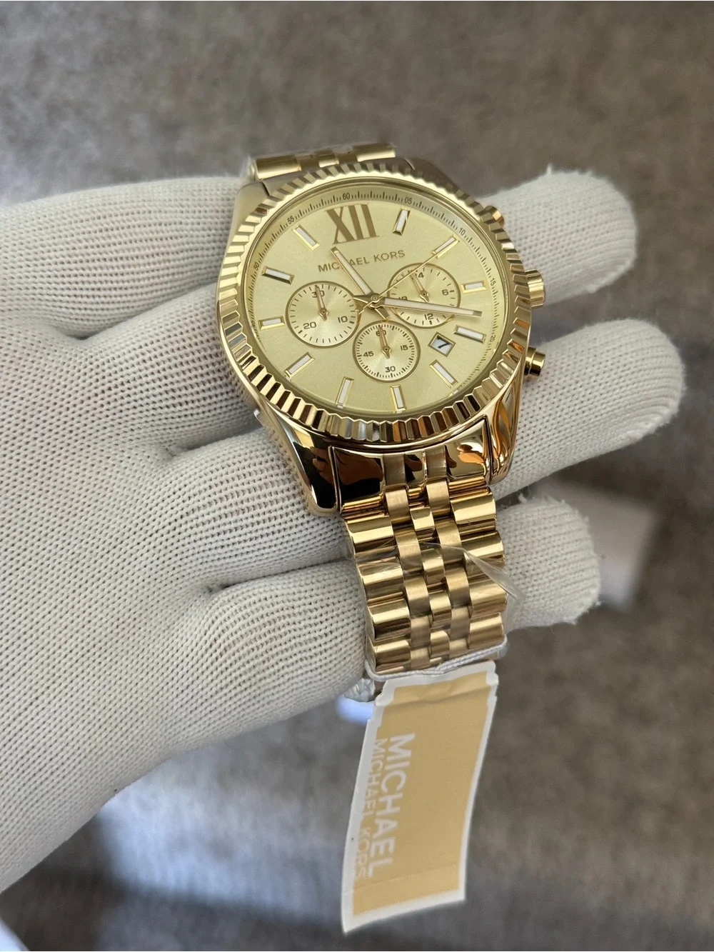 Michael Kors Gold-Tone mens Chronograph Bracelet Watch
